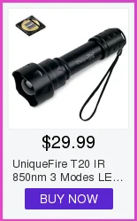 UniqueFire 1503 IR 940nm светодиодный фонарь ночного видения, масштабируемый регулируемый фокус, 50 м, выпуклая линза для охоты