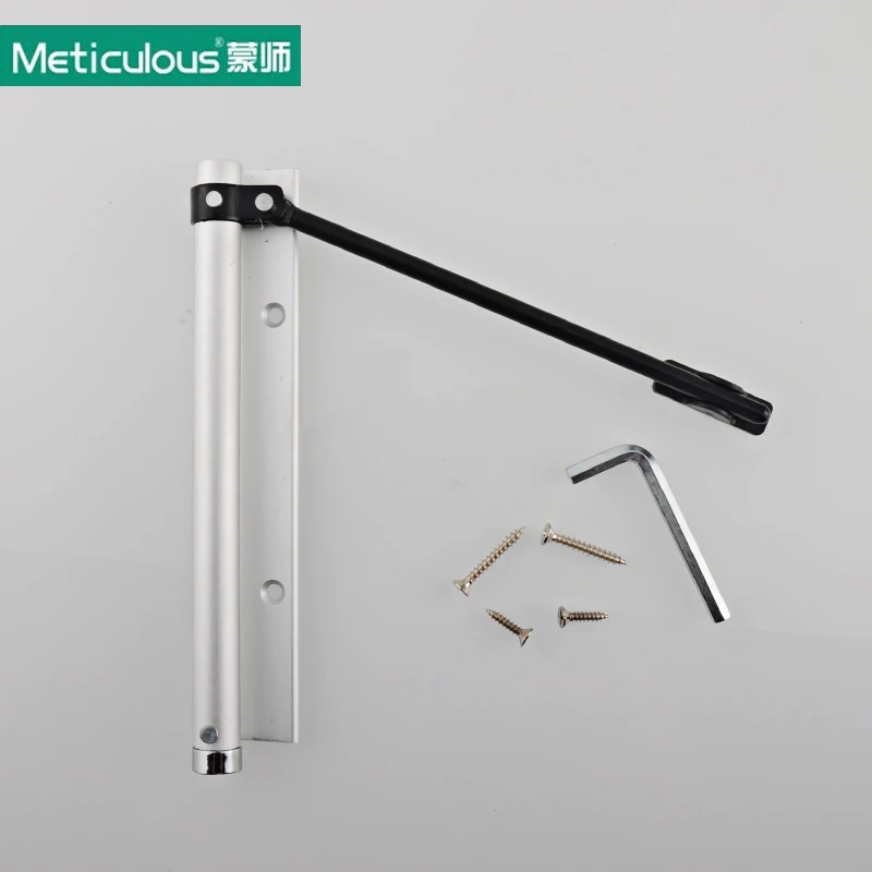 

Meticulous Door Closers Adjustable 40KGS Household Single Spring Door Closer Close Automaticcally Aluminum Alloy