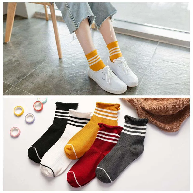 

New Harajuku Funny Socks Women's Various Colors Female Cute Socks Women's Design School Student Style Fashion Women's Socks