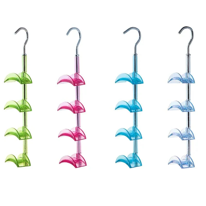

ZW040 Organizer Closet Storage Holder Display Rack Rotatable 4 Hooks Handbag Hanging Holder Hanger Hook Scarf Shawl 39*7cm