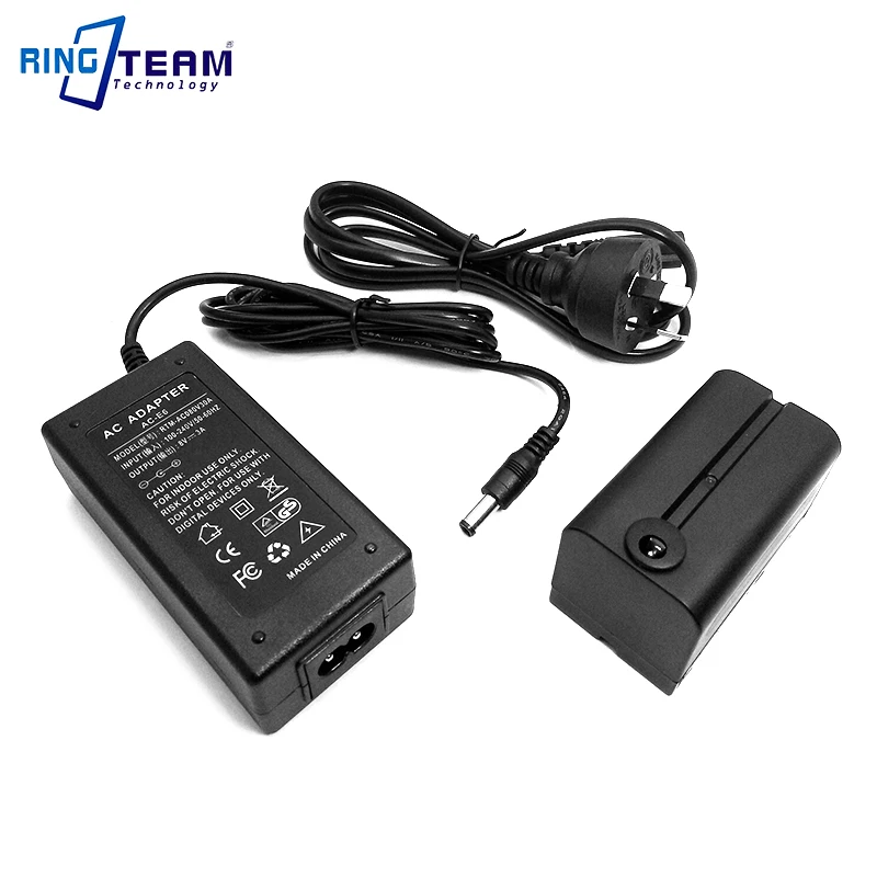 Power Adapter NP-F750 Dummy Battery Replace NP F970 F550 F570 for Sony Cameras Camcorders and illuminators Lamps Lights