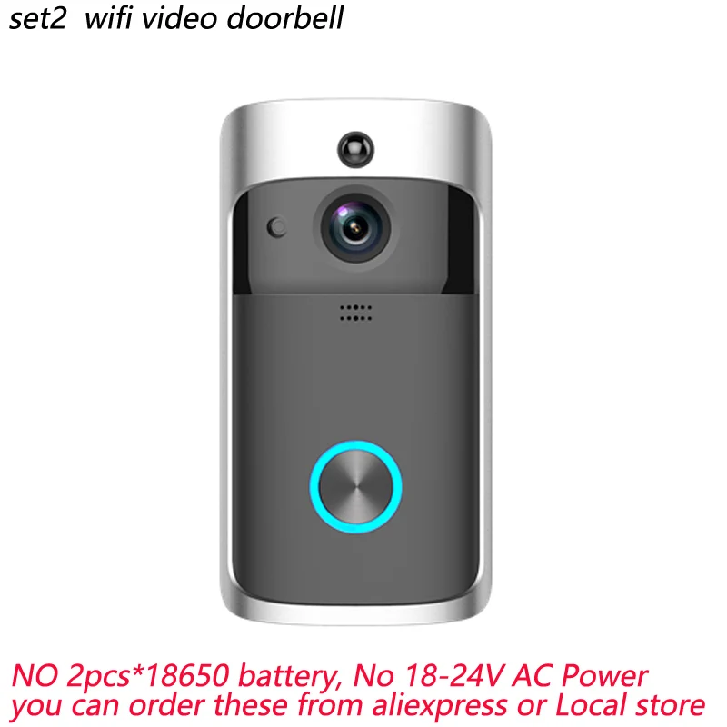 Wifi дверной звонок умный IP видеодомофон Wi-Fi видеодомофон дверной звонок камера для квартиры ИК сигнализация беспроводная камера безопасности - Цвет: wifi video doorbell