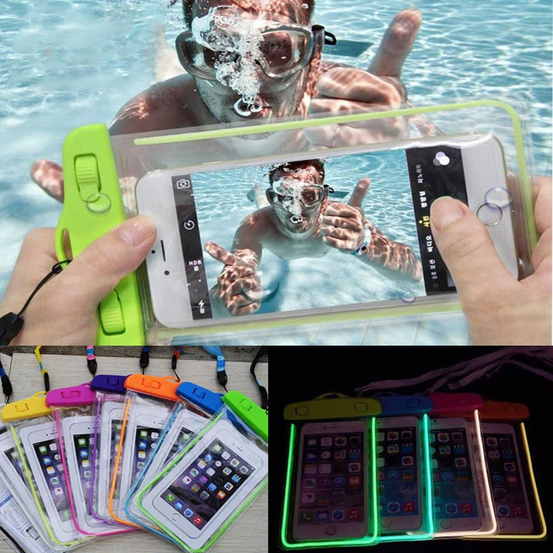 

phone waterproof bag in underwater mobile phone case transparent swimming bag for iPhone7 mobile phone waterproof bags