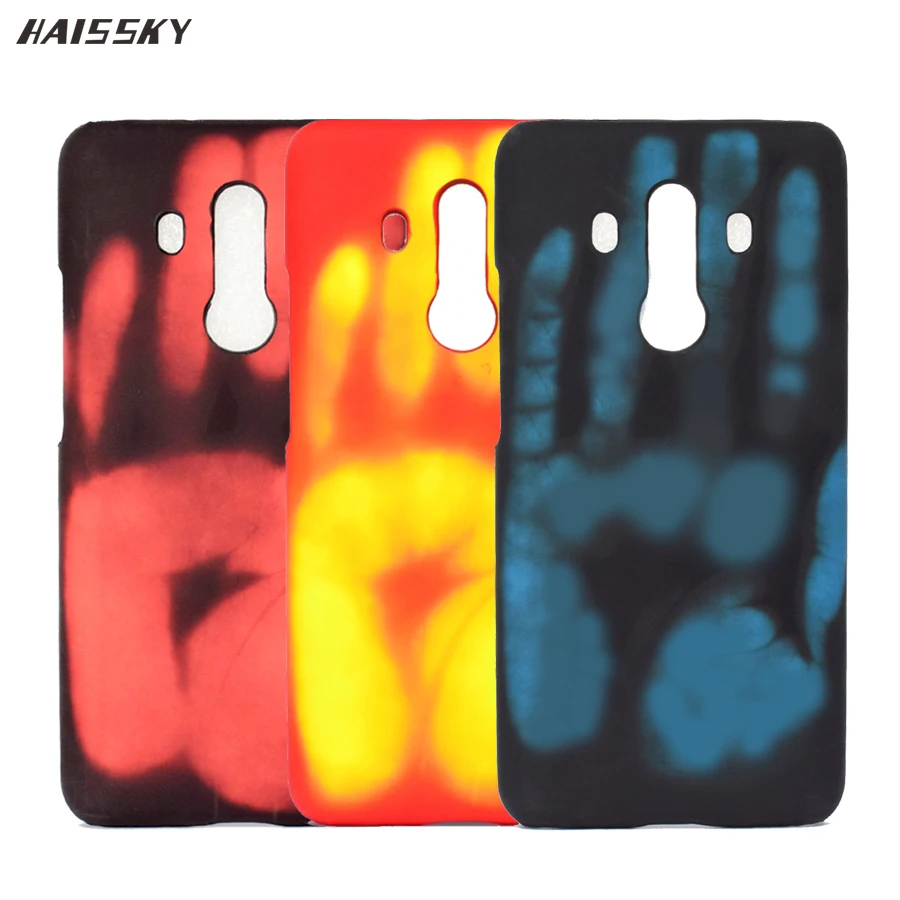 

HAISSKY Heat Sensitive Case For Original Huawei Mate 10 Pro Case Mate 10 Mate10 Thermal Sensor Cover Color Change Phone Fundas
