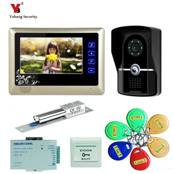 

Yobang Security freeship 7" Color Video Door Phone Video Intercom Door bell Intercom IR Night Vision Camera Doorbell Kit Video