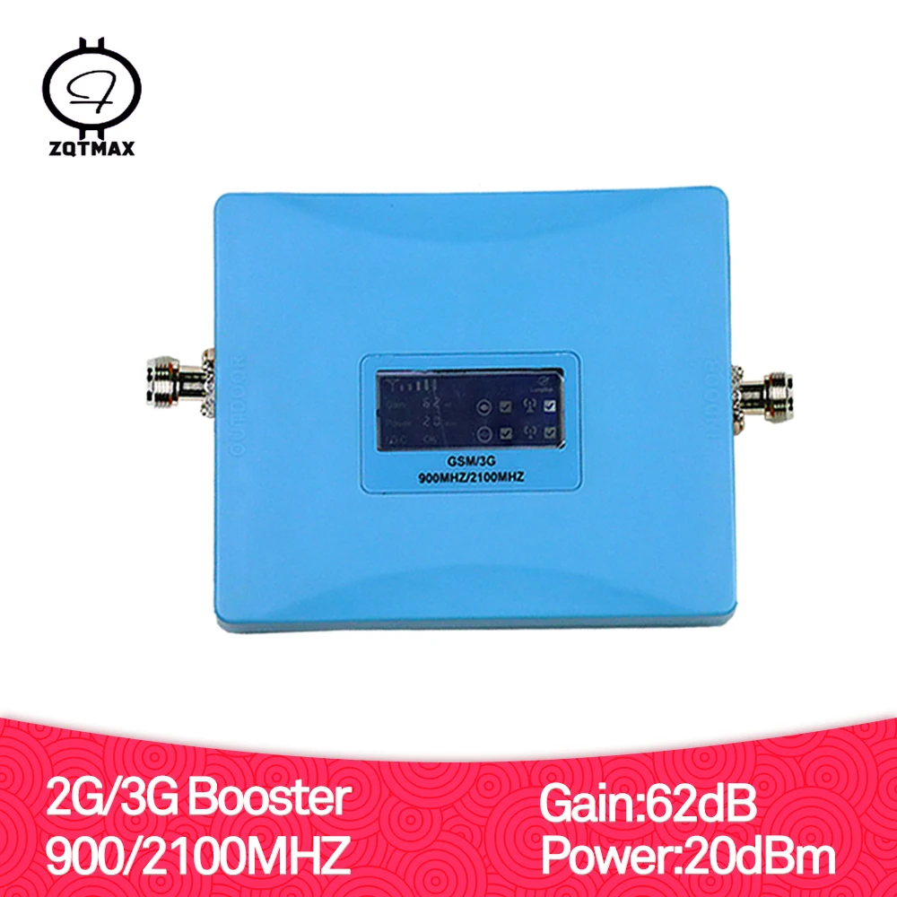 

ZQTMAX GSM Repeater 2100 3G Booster Cellular Signal Booster gsm 900 3G UMTS 2100mhz Mobile phone Amplifier 900 2100 mhz Repeater