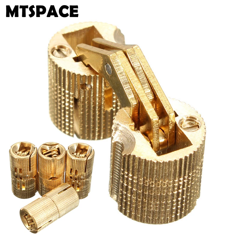 Цилиндрические петли MTSPACE 4 шт./компл. 8 мм медный бочонок Скрытые невидимые
