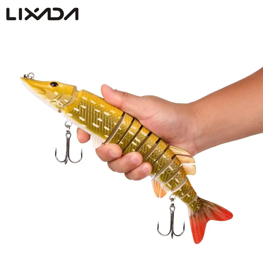 

Lixada 8" / 12" Fishing Lure Multi-jointed 8/13 segement Pike Crankbait Hard Fishing Bait with Fishing Hook Senuelos de pesca