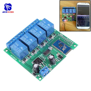 

12V 4 Channel Mutil-functional Bluetooth Relay Remote Control Switch for Andriod Mobile Motor LED Light Lock Smart Home