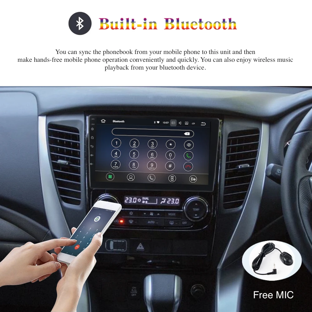 Cheap Android 9.0 Car Radio 2 Din GPS Navi for Mitsubishi Pajero Sport 3 2017 2018 PX6 RK3399 DSP IPS Screen 4Gb+64Gb 6-Core RDS WIFI 6