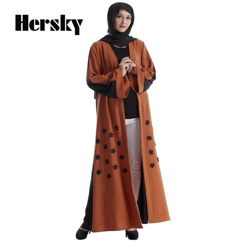 

2019 Turkey Clothes Arab Garment Turkish robe Muslim Women Cardigan Abaya Dress Pictures Islamic Dubai Kaftan Vestido Clothing