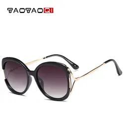 TAOTAOQI новые элегантные дамы кошачий глаз солнцезащитные очки Для женщин Роскошные Брендовая Дизайнерская обувь Италии солнцезащитные очки