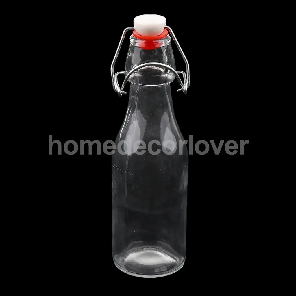 250ml 500ml 1000ml Glass Beer Brewing Bottle Flip Top Water Juice Bottle Wine Liquor Honey Storage Bottle 