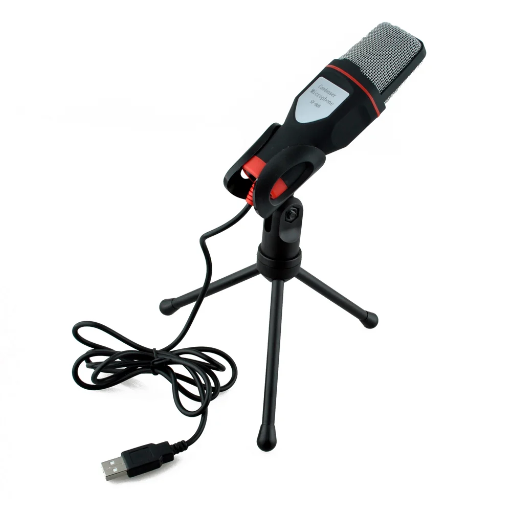 

Condenser Microphone High Sensitivity with Stand for Recording Computer Mic XM66