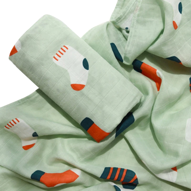 Органический хлопок ребенка пеленать многофункционал Детские муслиновое одеяло новорожденных одеяло коляска одеяло 120*120 см