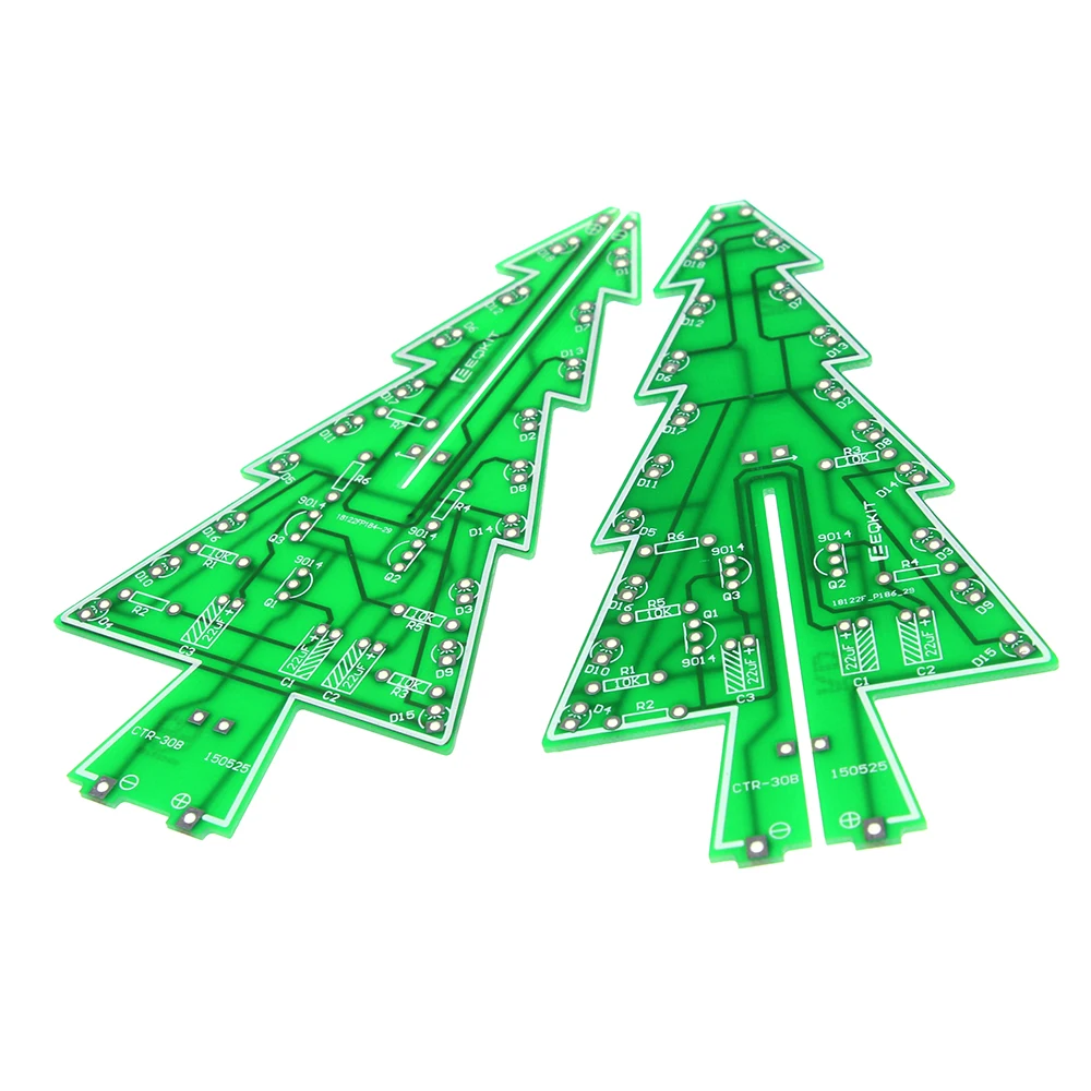 Трехмерная 3D Рождественская елка светодиодный DIY Kit красный/зеленый/желтый светодиодный флэш-комплект для школьного образования