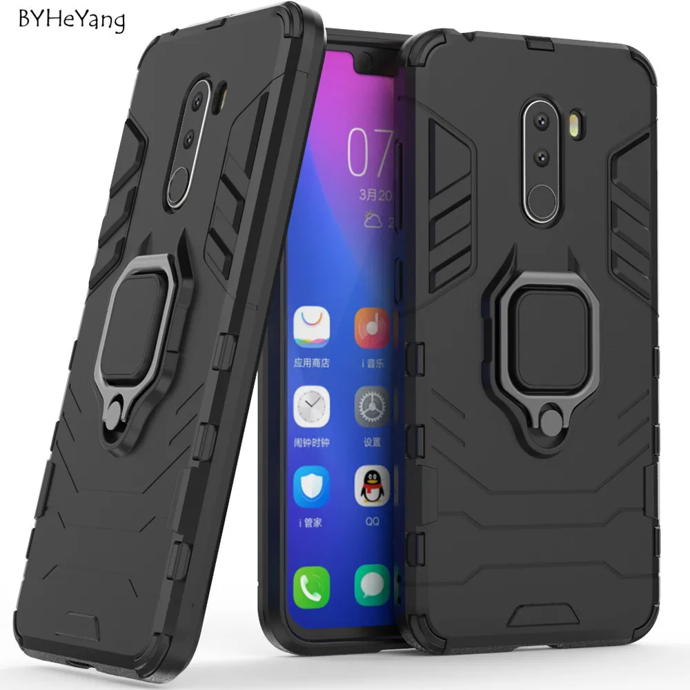 For Xiaomi POCO M3 Pro M2 F3 F2 X3 NFC Case Car Holder Magnetic Ring Bracket Armor Cover pocophone F1 | Мобильные телефоны и
