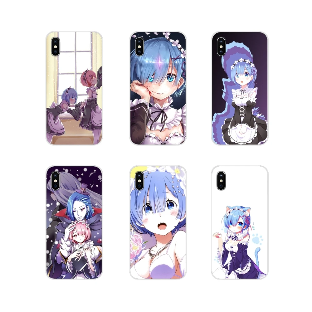 

Anime ReZERO In Another World Accessories Phone Covers For Apple iPhone X XR XS MAX 4 4S 5 5S 5C SE 6 6S 7 8 Plus ipod touch 5 6