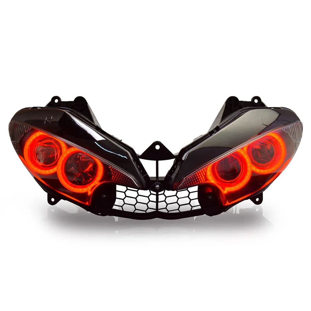 Передние фары KT для мотоцикла Yamaha R6 2003 2004 2005 Глаз ангела демона HID Проектор