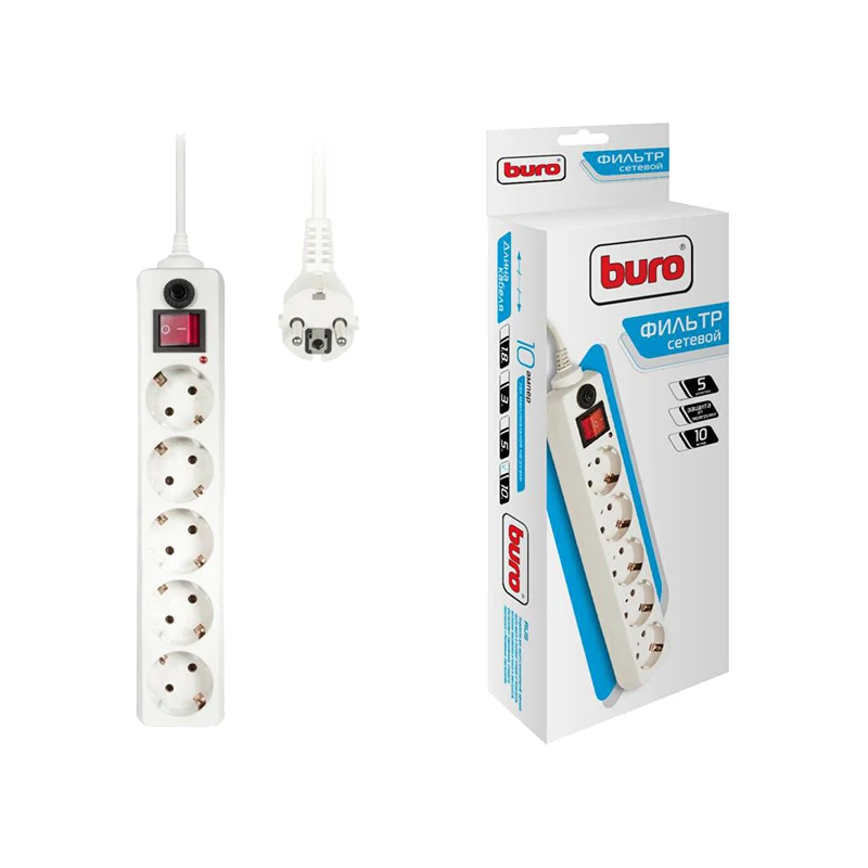

Сетевой фильтр Buro 500SH-10-W