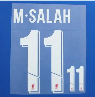 UCL чемпионы M. SALAH Nameset MANE FIRMINO KEITA SHAQIRI печать на заказ Nameset теплопередача футбольный значок