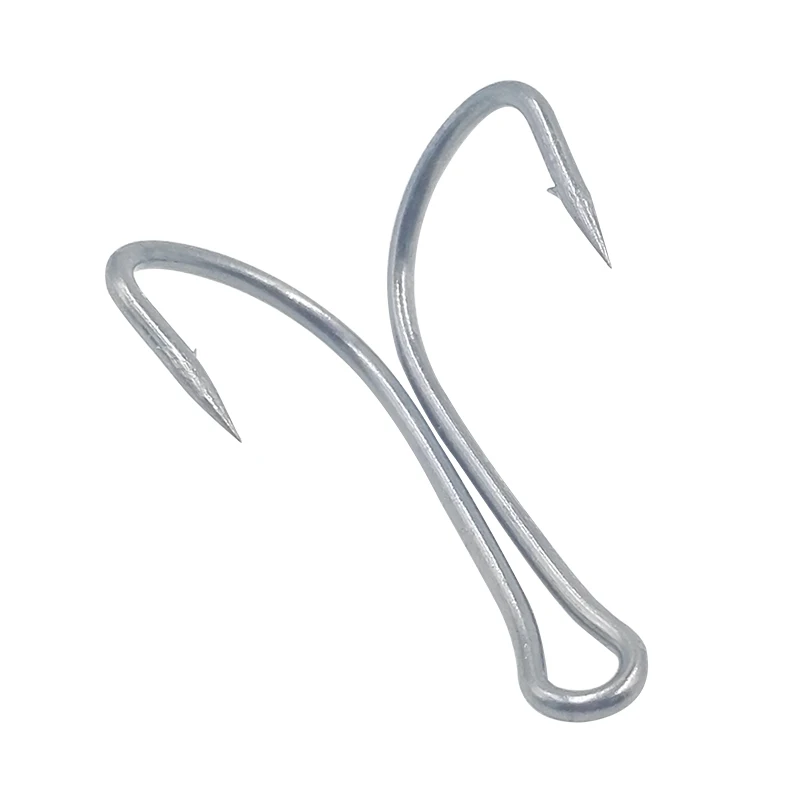 OUTKIT 20Pcs/Lot High-Carbon Steel Fishing Hooks Crank Hook Fly Tying Double Hook For Bass Lure Fishing High Quality Accessories