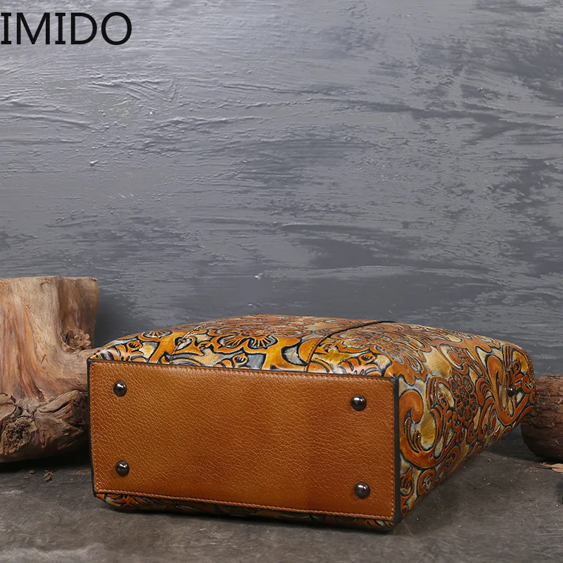 

IMIDO Retro Style Originally Created New 2009 Fashion Leather High-end Women's Famous Designer Handbags Genuine Fashion Luxury