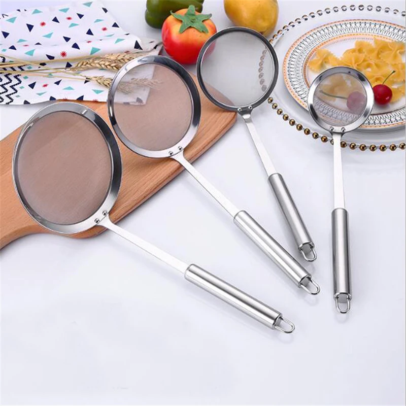 

Chef Stainless Steel Large Colander Long Handle Filter Spoon Kitchen Colander Spicy Hot Pot Colander Spoon