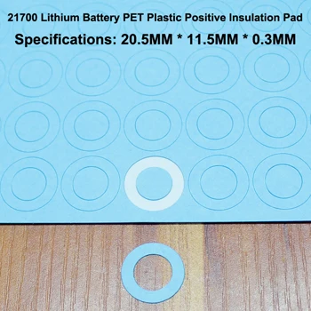 100pcs/lot 21700 lithium battery pack high temperature resistant barium paper positive hollow insulating gasket - Цвет: Blue