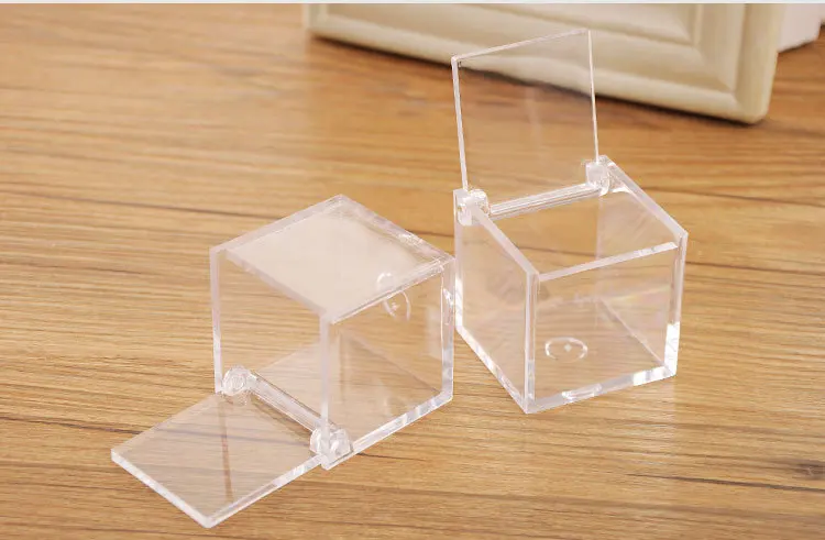 6x6x6 см прозрачная акриловая кубическая коробка, пластиковая прозрачная подарочная коробка, Свадебная подарочная коробка для хранения, пластиковая коробка для ювелирных изделий