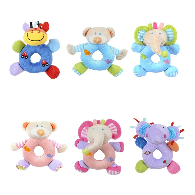 Baby Toy Infant 6PCS Set Bebes Handbells Toy Bed Bells Kids Animal Toys Rattles