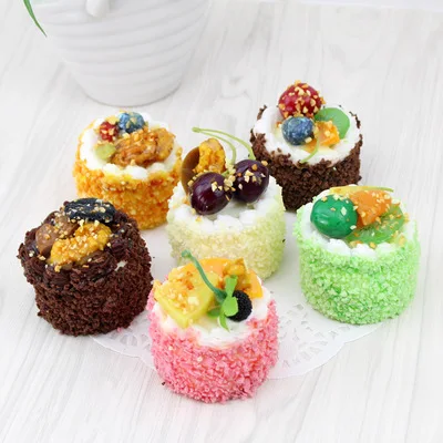 

PU simulation cake refrigerator magnetic display window photography display props fake nut chocolate cake model