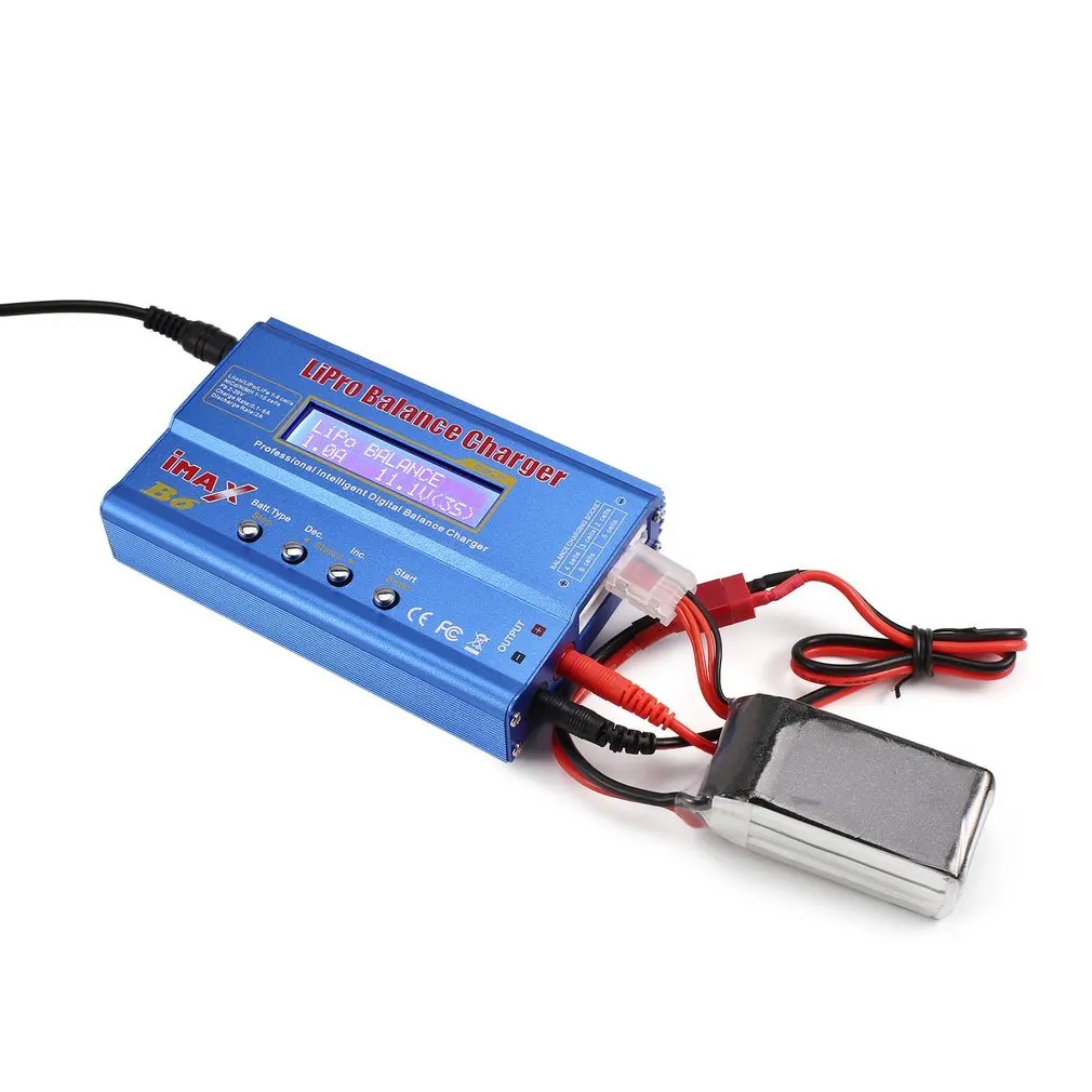 Оригинальное iMAX B6 80W 6A Lipo NiMh Li Ion Ni Cd RC зарядное устройство 10W2A Dis с 15V/6A AC/DC адаптер