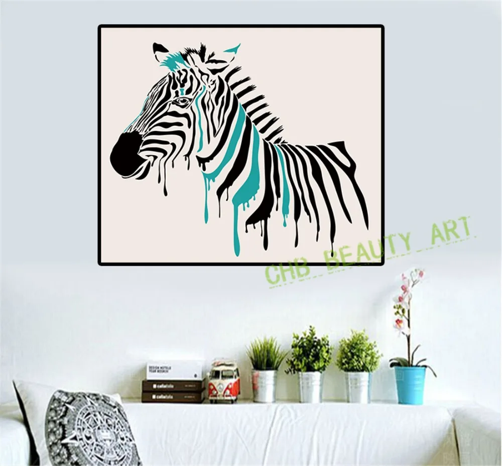 Wall Art Canvas Painting Abstract Zebra Print on canvas Wall Pictures