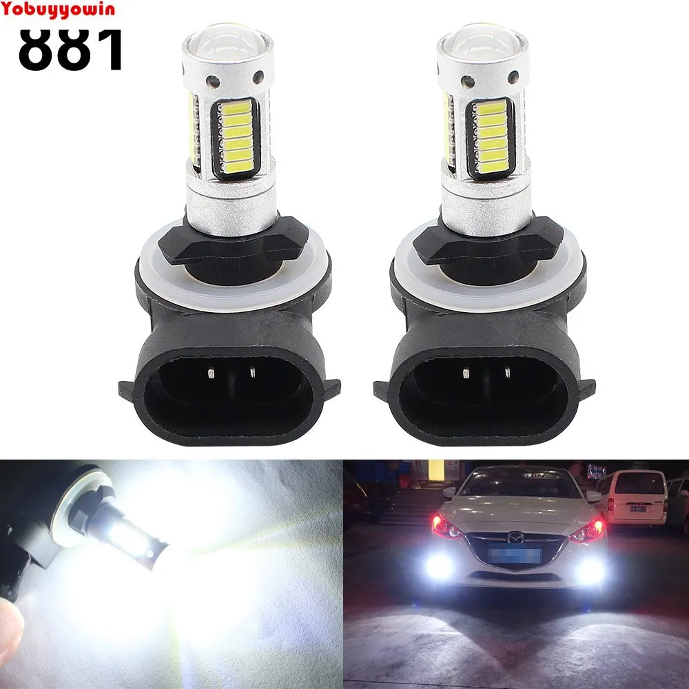 

2x 881 894 899 H27W/2 880 LED 30W 4014 SMD Cree Chips Fog Lights Daytime Running Auto DRL Fog Driving Light Bulbs