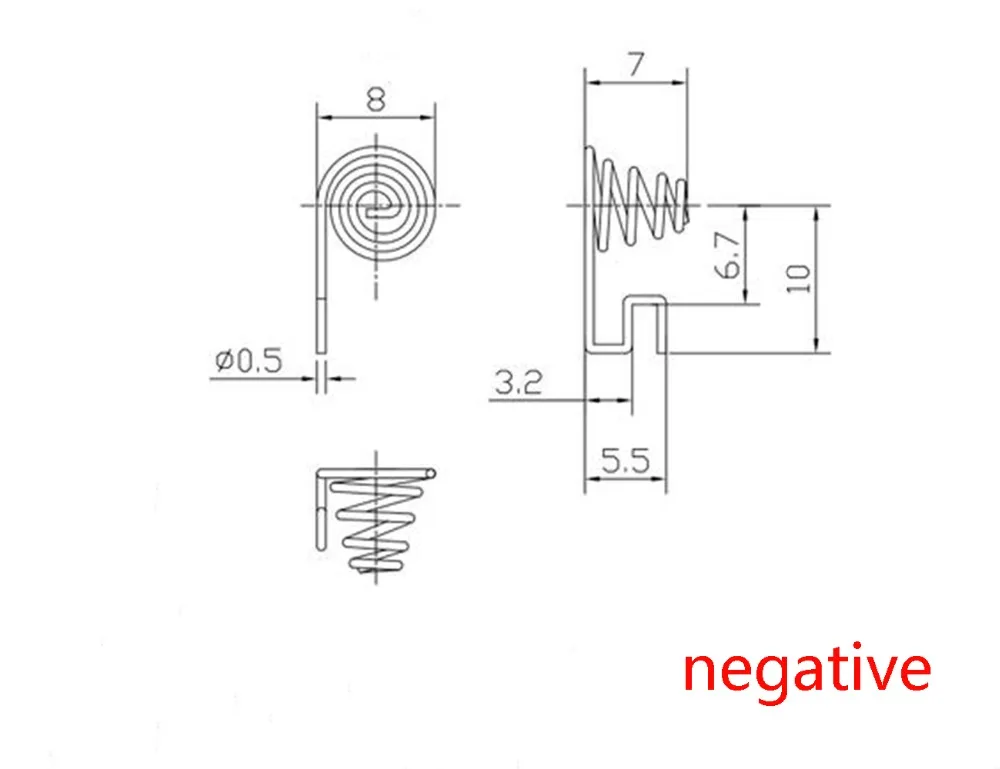 Контактная пружина батареи AAA с заказной формой
