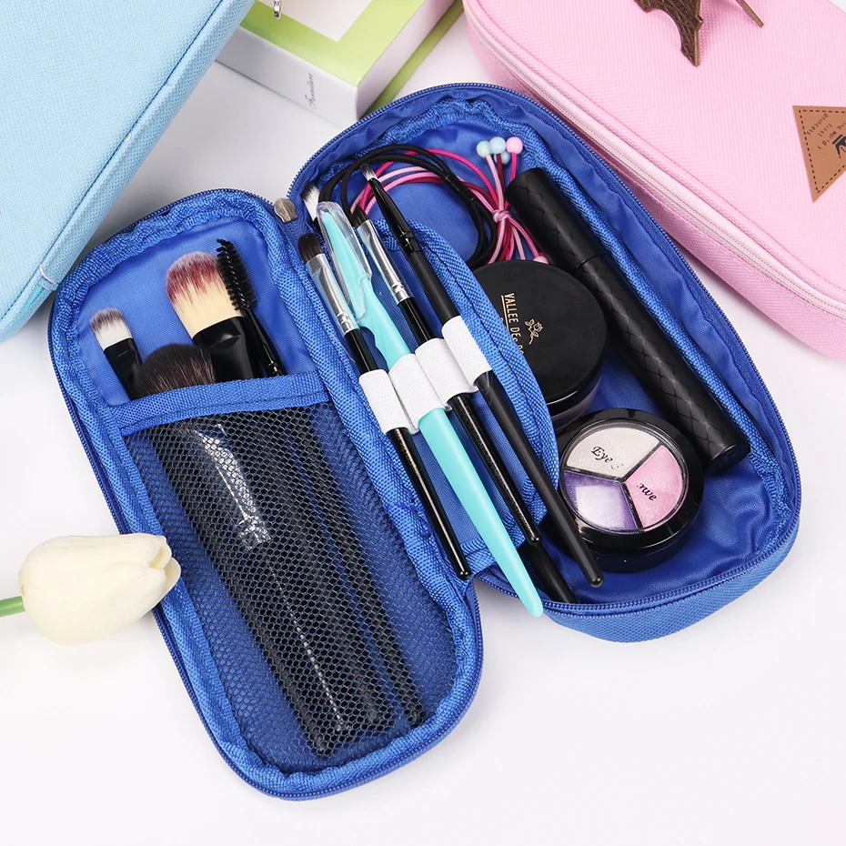 

Korean Style Candy Color Canvas Cosmetic bag Multifunction Storage Organizer Bag Women Beauty Make Up Bags