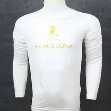 Mark Lona череп Тренировка по гольфу футболки с круглым вырезом с длинными рукавами Спортивная дышащая быстросохнущая футболка для гольфа