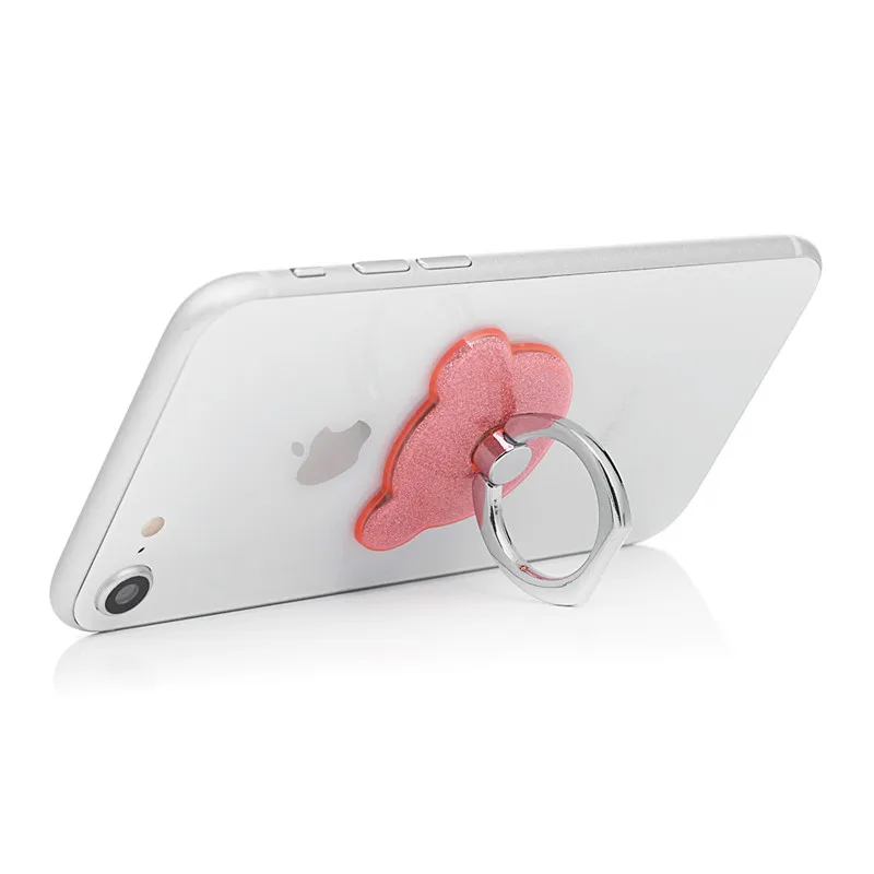 TURATA Bling Little Bear Mobile Phone Stand Holder Universal For iPhone Samsung Sony Huawei LG 360 Degree Finger Ring Holder