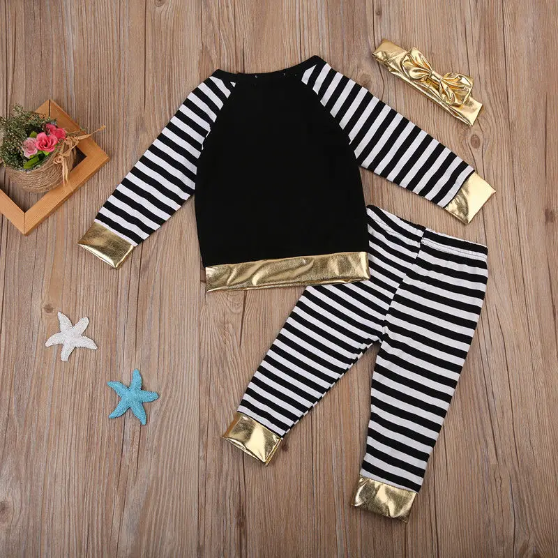 3 шт. футболка с длинным рукавом и леггинсы в полоску|kids clothes set|clothes setkids |