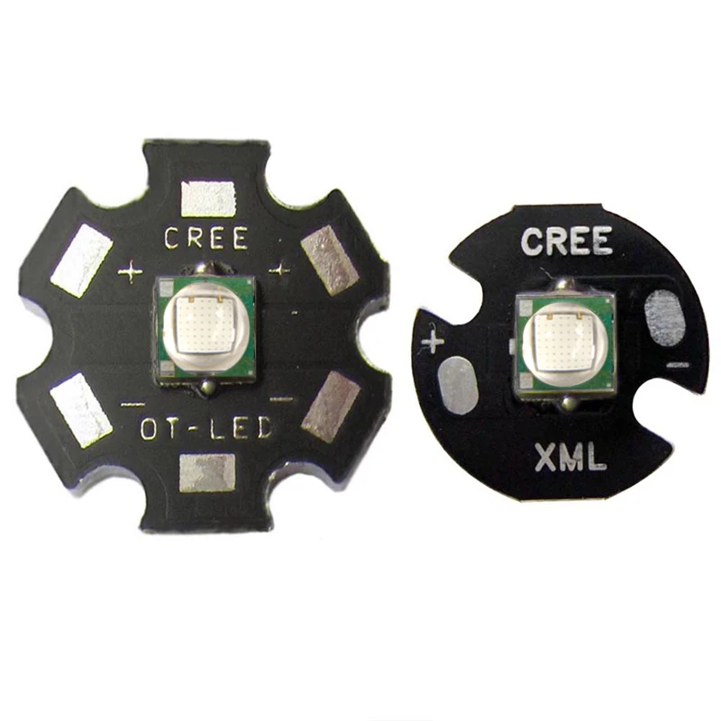 Original CREE 10W XML XM-L T6 / L2 /  XPE R3 3W / XRE Q5 3W / XTE R5 5W / XPG2 R5 5W / Warm Cool White Red Green Blue 20mm /16mm