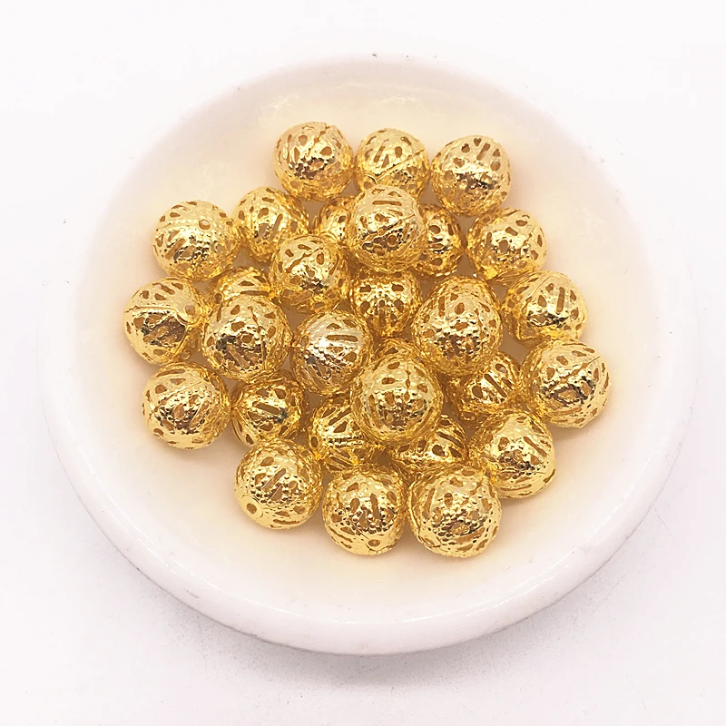 DIY Metal Charm Hollow Flower Ball Loose Spacer Beads Jewelry Findings Making DIY Metal Charm Hollow Flower Ball Loose Spacer Beads Jewelry Findings Making