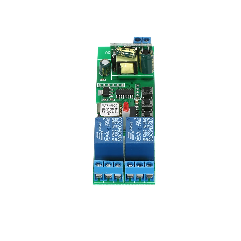 Умный Wifi переключатель модуль 2CH AC85-250V Универсальный беспроводной переключатель таймер приложение дистанционное управление Голосовое управление для Google Home