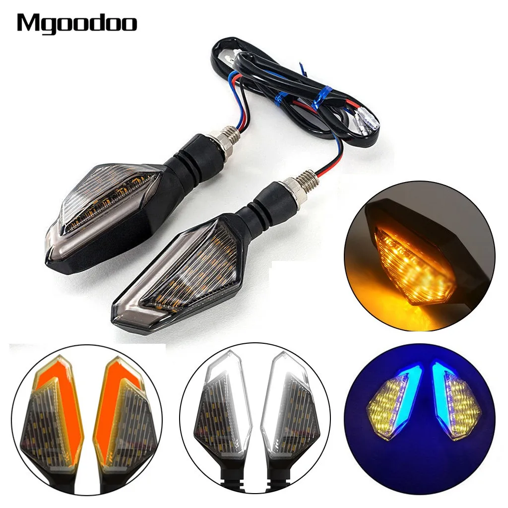 

2x Flasher Motorcycle LED Turn Signals Light Lamps Daytime Running Lights Indicators Moto Clignotant Blinkers For Honda Kawasaki