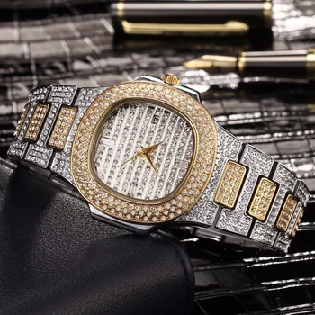 

Best-Seller Watches Dropshipping New 2019 Hot Selling Cost Glitter Watch Bling Hodinky Golden Men Arabic Number Wrist Watch