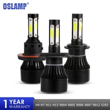 Oslamp 4 стороны светодиодный фар X7 100 Вт 10000LM H4 H7 H11 автомобиля светодиодный лампы 9005 9006 УДАРА фишек авто светодиодный лампы противотуманной 12 В 24 В