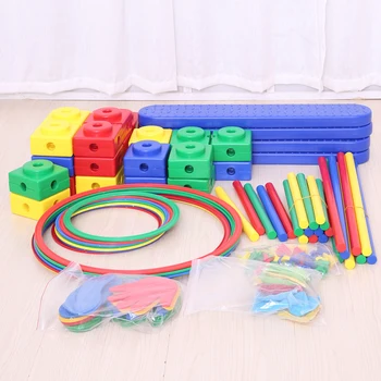 

114pcs/set Multifunction Kids Physical Training Hurdles Balance and Eye Coordination Toy Crawling Training Equipments Tool