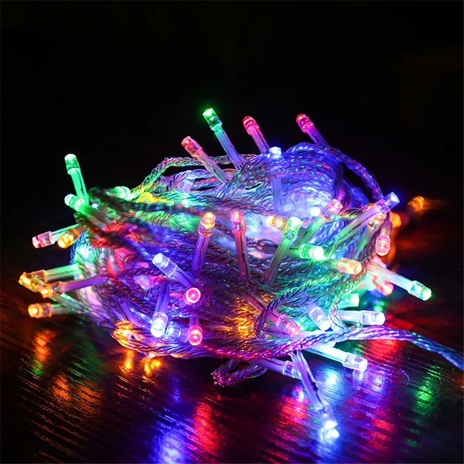 10-50M LED String Lights Christmas New Year Garland Decoration for Street Room House Garden Outdoor Use DIY Decor EU US Plug in