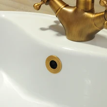 Bathroom Parts Basin faucet Sink Overflow Cover Brass Six-foot ring Bathroom Product Basin Tidy Insert Replacement WF-0567