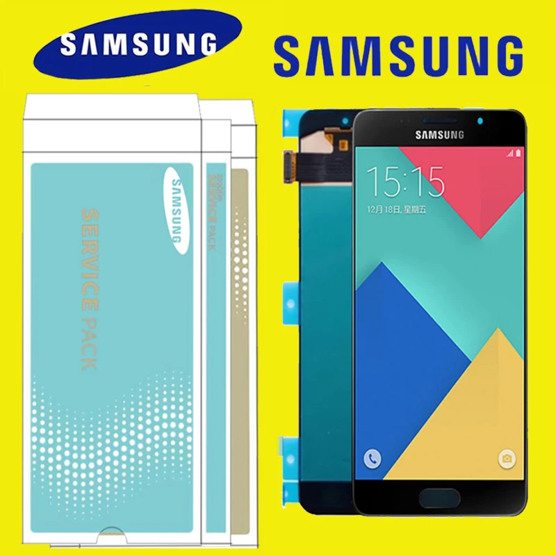 5 2 &quotAMOLED LCD Замена для SAMSUNG Galaxy A5 2016 ЖК-дисплей A510 A510F A510M SM-A510F сенсорный экран